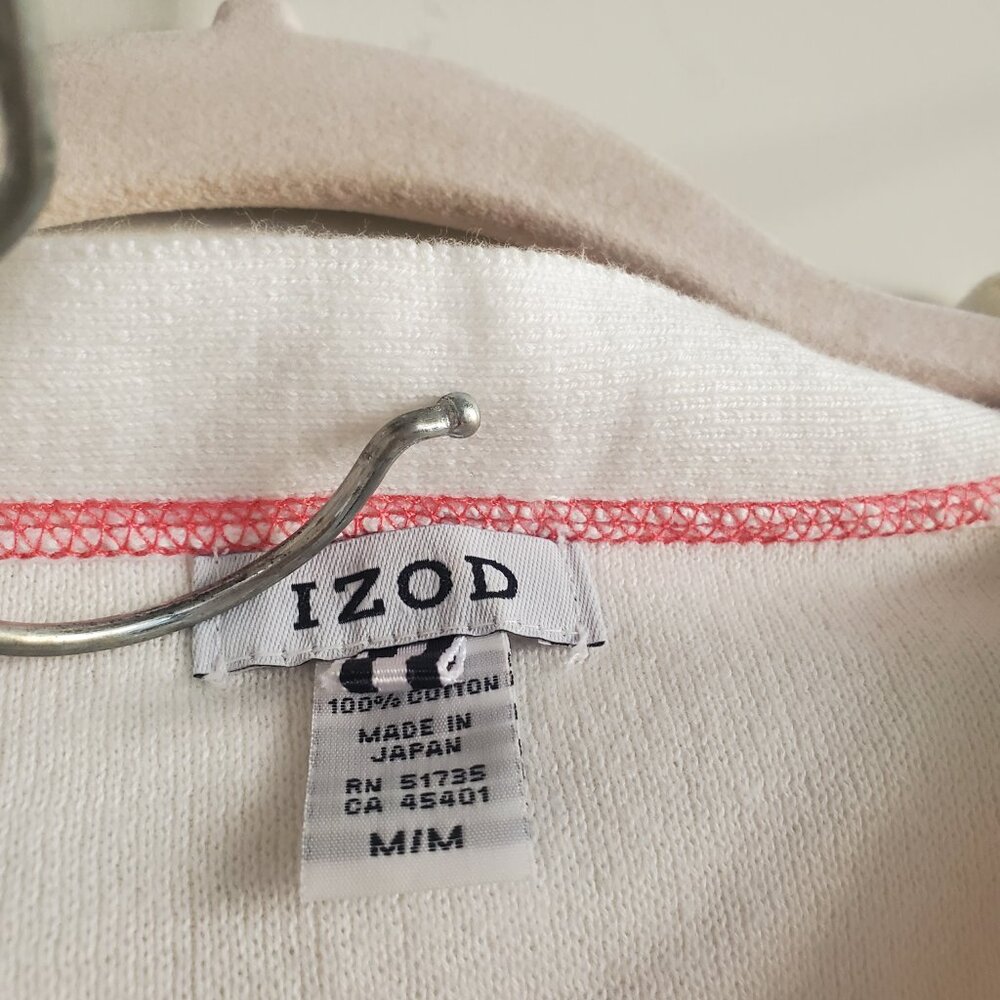 Izod Women's Knit Vest Medium White Tennis Prep Vintage Preppy Academia - Picture 7 of 9